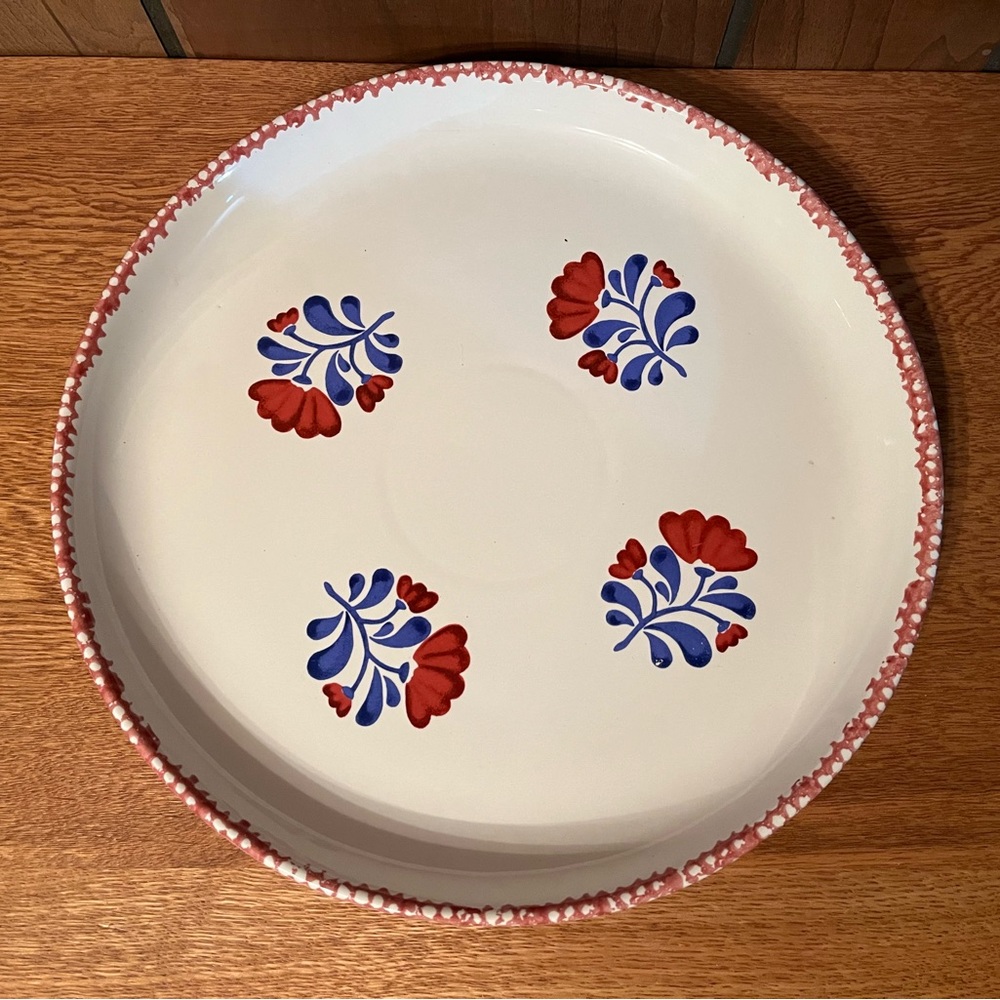 Country Floral Stoneware Platter